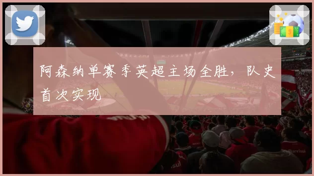 阿森纳单赛季英超主场全胜,队史首次实现
